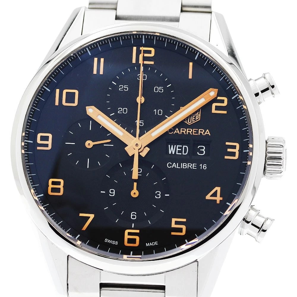 TAG HEUER CARRERA CALIBER CHRONOGRAPH AUTOMATIC WATCH: TAG HEUER Carrera Caliber Chronograph Automatic Watch Brand: TAG HEUER Type: Wristwatch Material: Band Material Stainless Steel, Case Material Stainless Steel Color: Band Color Silver, Dial Color