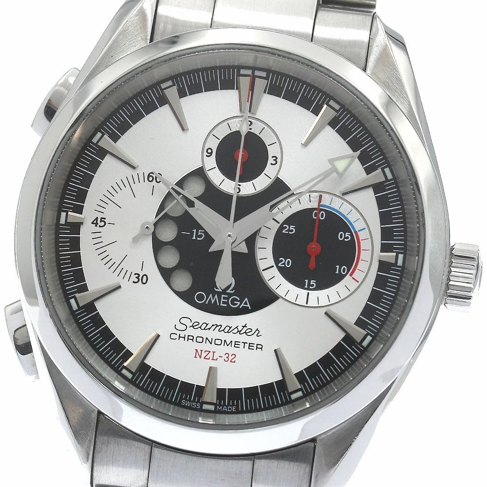 OMEGA SEAMASTER AQUA TERRA CHRONOGRAPH AUTOMATIC WATCH: OMEGA Seamaster Aqua Terra Chronograph Automatic Watch Brand: OMEGA Type: Wristwatch Material: Band Material Stainless Steel, Case Material Stainless Steel Color: Band Color Silver, Dial Color Silver 