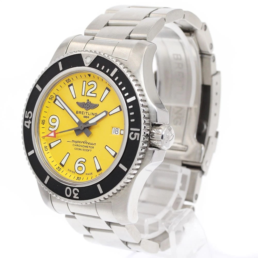 BREITLING SUPER OCEAN DATE YELLOW AUTOMATIC WATCH - 2