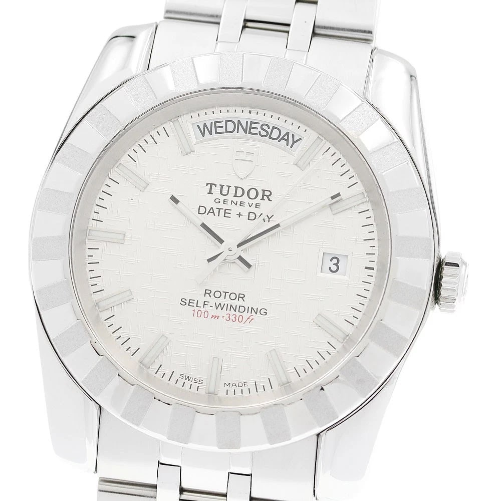 TUDOR CLASSIC DATE SILVER AUTOMATIC WATCH: TUDOR Classic Date Silver Automatic Watch Brand: TUDOR Type: Wristwatch Material: Band Material Stainless Steel, Case Material Stainless Steel Color: Band Color Silver, Dial Color Silver, Case Color