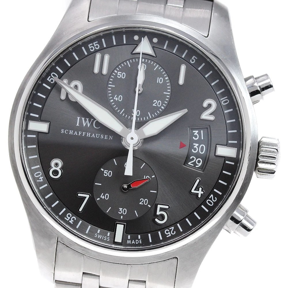 IWC SCHAFFHAUSEN PILOT WATCH SPITFIRE AUTOMATIC WATCH: IWC SCHAFFHAUSEN Pilot watch spitfire Automatic Watch Brand: IWC SCHAFFHAUSEN Type: Wristwatch Material: Band Material Stainless Steel, Case Material Stainless Steel Color: Band Color Silver, Dial