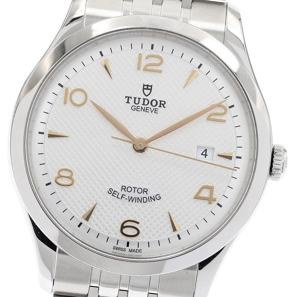 TUDOR DATE SILVER AUTOMATIC WATCH: TUDOR Date Silver Automatic Watch Brand: TUDOR Type: Wristwatch Material: Band Material Stainless Steel, Case Material Stainless Steel Color: Band Color Silver, Dial Color Silver, Case Color Silver
