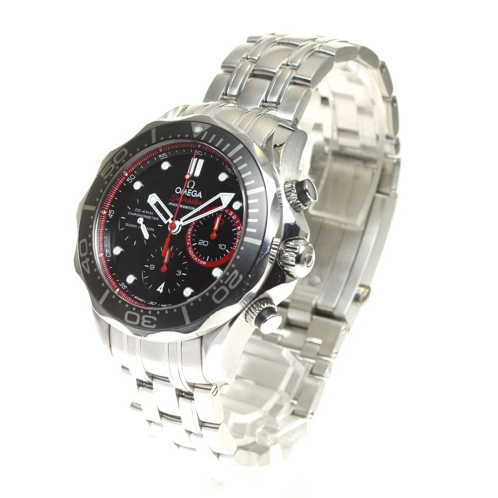 OMEGA SEAMASTER CHRONOGRAPH DATE AUTOMATIC WATCH: OMEGA Seamaster Chronograph Date Automatic Watch Brand: OMEGA Type: Wristwatch Material: Band Material Stainless Steel, Case Material Stainless Steel Color: Band Color Silver, Dial Color black, Case