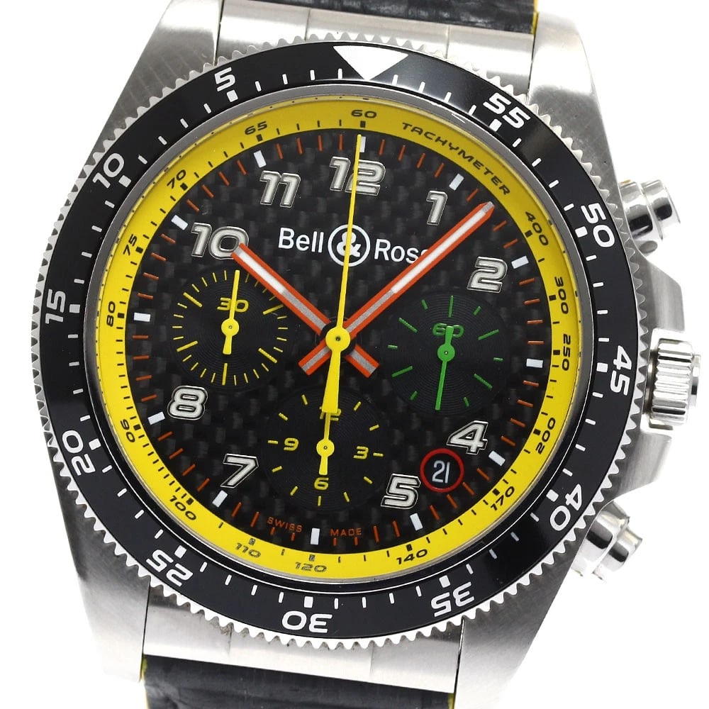 BELL?ROSS DATE BLACK AUTOMATIC WATCH: Bell?Ross Date black Automatic Watch Brand: Bell?Ross Type: Wristwatch Material: Band Material leather, Case Material Stainless Steel Color: Band Color black, Dial Color black, Case Color Silver