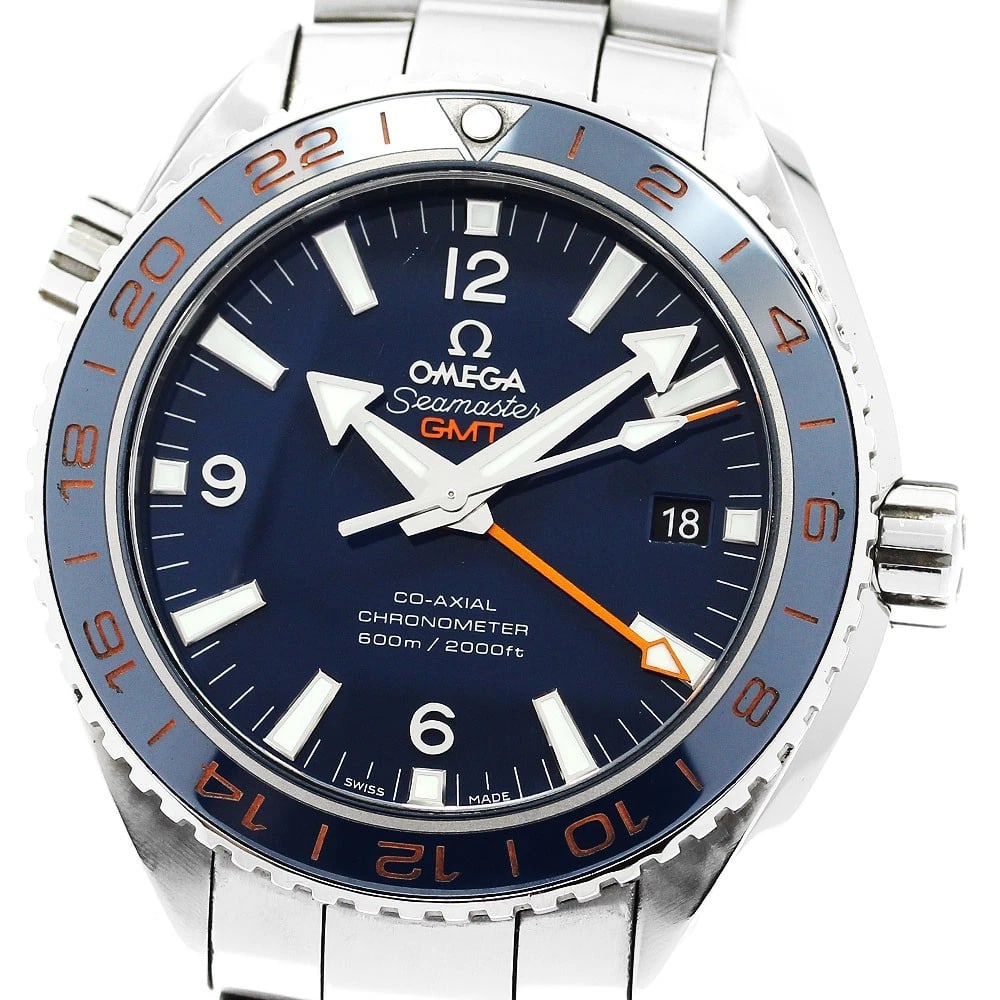 OMEGA SEAMASTER PLANET OCEAN WATCH: OMEGA Seamaster Planet Ocean Watch Brand: OMEGA Type: Wristwatch Material: Band Material Stainless Steel, Case Material Stainless Steel Color: Band Color Silver, Dial Color Navy, Case Color Silver Siz