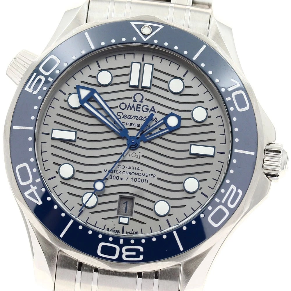 OMEGA SEAMASTER CHRONOMETER AUTOMATIC WATCH: OMEGA Seamaster chronometer Automatic Watch Brand: OMEGA Type: Wristwatch Material: Band Material Stainless Steel, Case Material Stainless Steel Color: Band Color Silver, Dial Color gray, Case Color