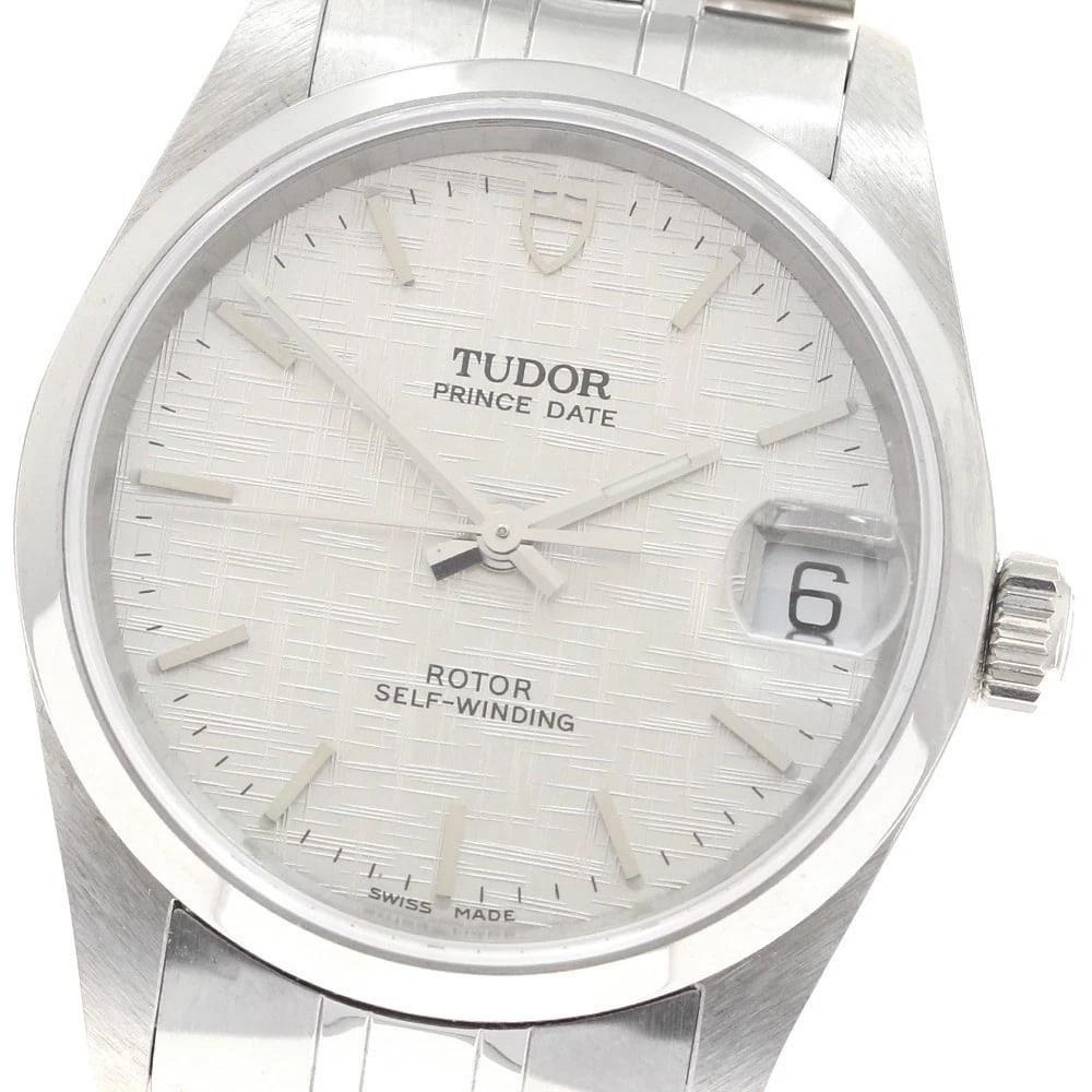 TUDOR PRINCE DATE SILVER AUTOMATIC WATCH: TUDOR Prince Date Silver Automatic Watch Brand: TUDOR Type: Wristwatch Material: Band Material Stainless Steel, Case Material Stainless Steel Color: Band Color Silver, Dial Color Silver, Case Color Si
