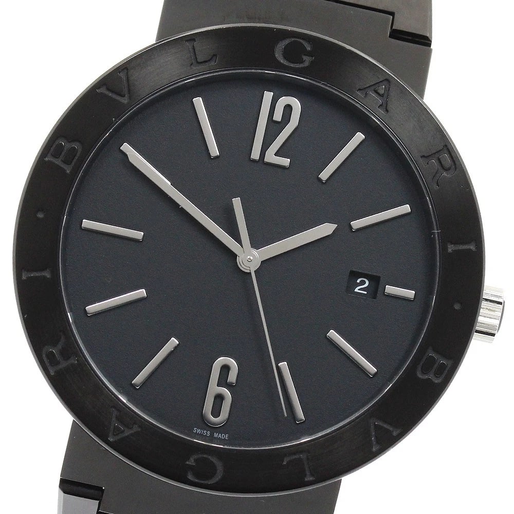 BVLGARI DATE BLACK AUTOMATIC WATCH (1 of 5)