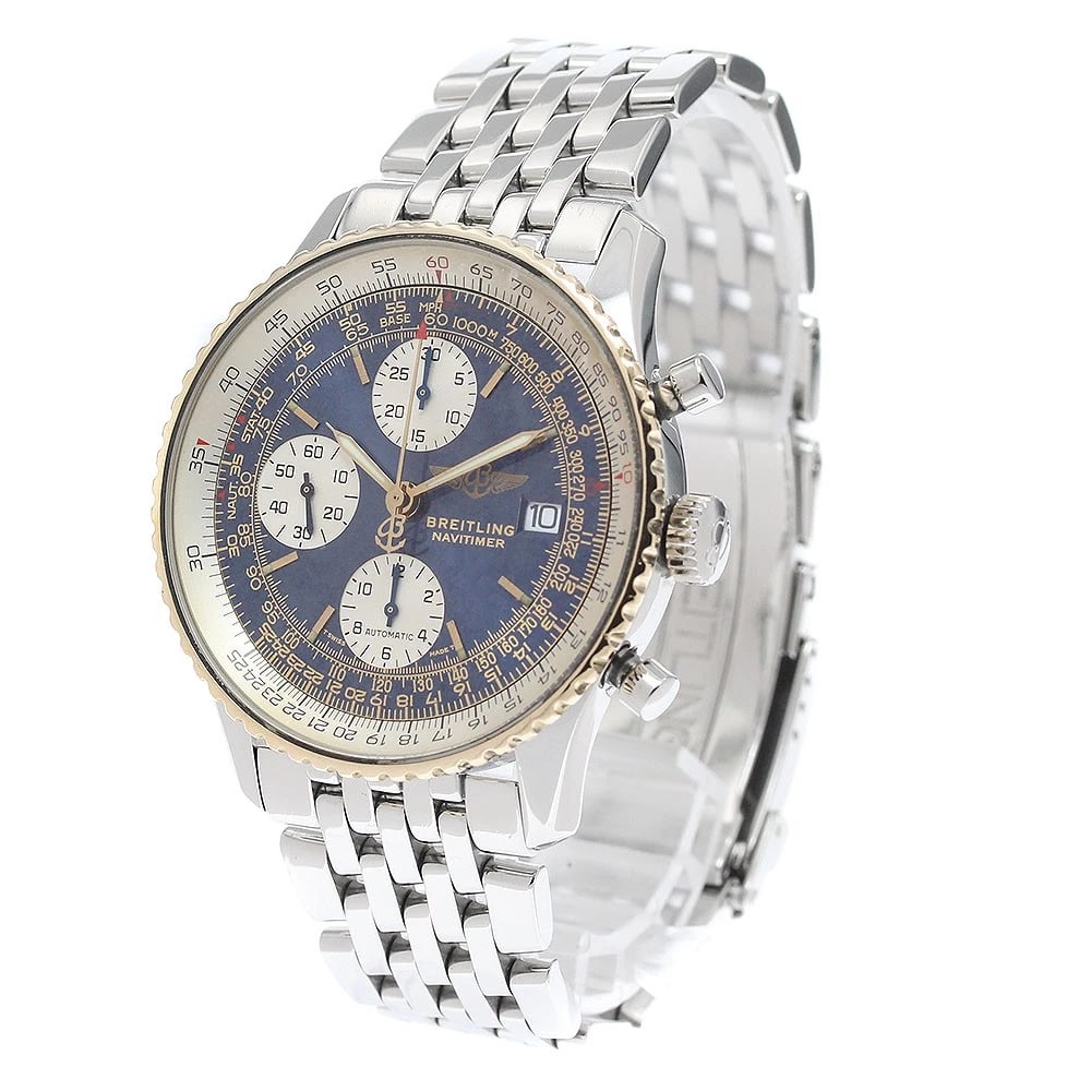BREITLING NAVITIMER CHRONOGRAPH BLUE AUTOMATIC WATCH - 2