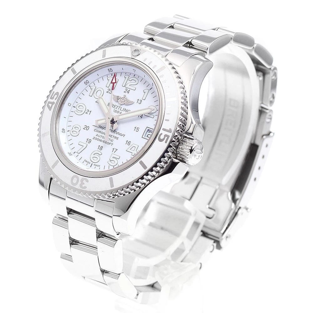 BREITLING SUPER OCEAN DATE WHITE AUTOMATIC WATCH - 2