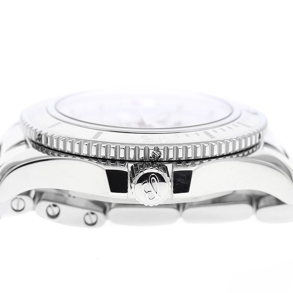 BREITLING SUPER OCEAN DATE WHITE AUTOMATIC WATCH - 4