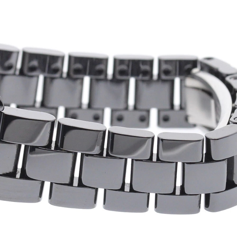 CHANEL J12 BLACK CERAMIC DIAMOND QUARTZ WATCH - 3