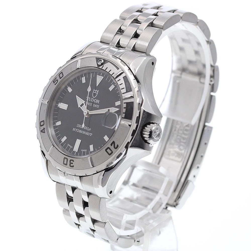 TUDOR HYDRO DATE BLACK AUTOMATIC WATCH - 2