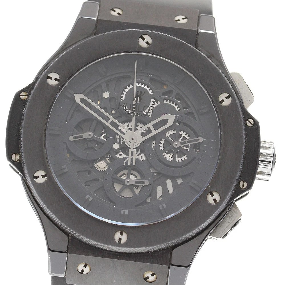 HUBLOT BIG BANG AEROBAN AUTOMATIC WATCH: HUBLOT Big Bang Aeroban Automatic Watch Brand: HUBLOT Type: Wristwatch Material: Band Material rubber, Case Material Titanium / ceramic Color: Band Color black, Dial Color Skeleton / Black, Case