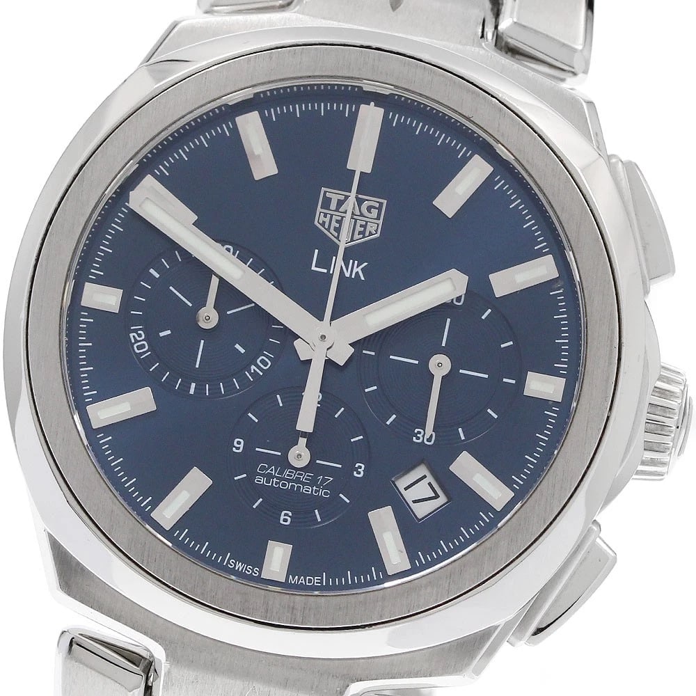 TAG HEUER CALIBER CHRONOGRAPH BLUE AUTO WATCH: TAG HEUER Caliber chronograph blue Auto Watch Brand: TAG HEUER Type: Wristwatch Material: Band Material Stainless Steel, Case Material Stainless Steel Color: Band Color Silver, Dial Color blue, Case