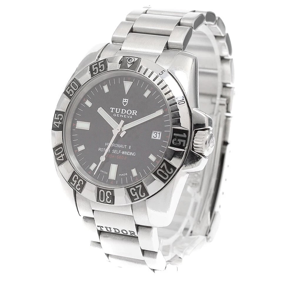 TUDOR HYDRO DATE BLACK AUTOMATIC WATCH - 2