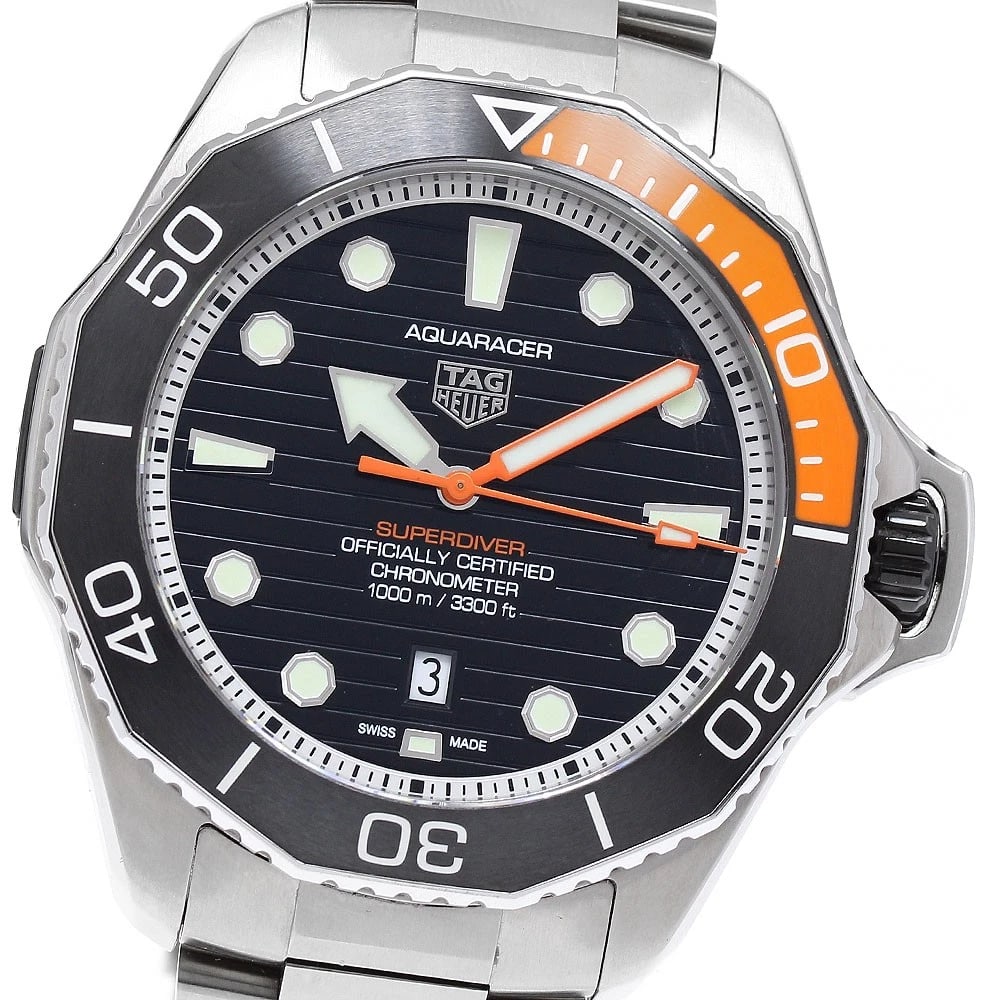 TAG HEUER AQUARACER PROFESSIONAL DIVER AUTOMATIC WATCH: TAG HEUER Aquaracer Professional Diver Automatic Watch Brand: TAG HEUER Type: Wristwatch Material: Band Material titanium, Case Material titanium Color: Band Color Silver, Dial Color black, Case