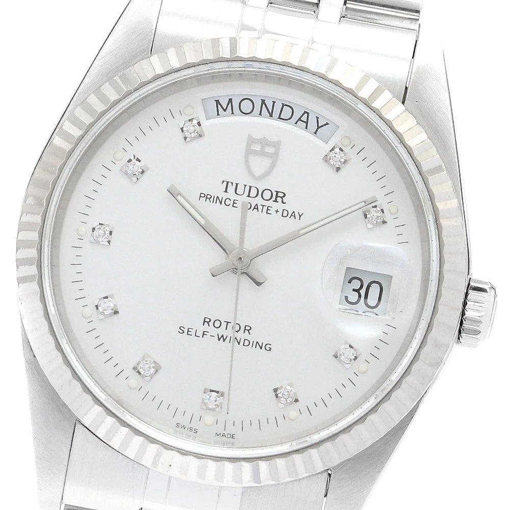TUDOR PRINCE DATE DIAMOND SILVER AUTOMATIC WATCH: TUDOR Prince Date diamond Silver Automatic Watch Brand: TUDOR Type: Wristwatch Material: Band Material Stainless Steel, Case Material Stainless Steel Color: Band Color Silver, Dial Color Silver, Case