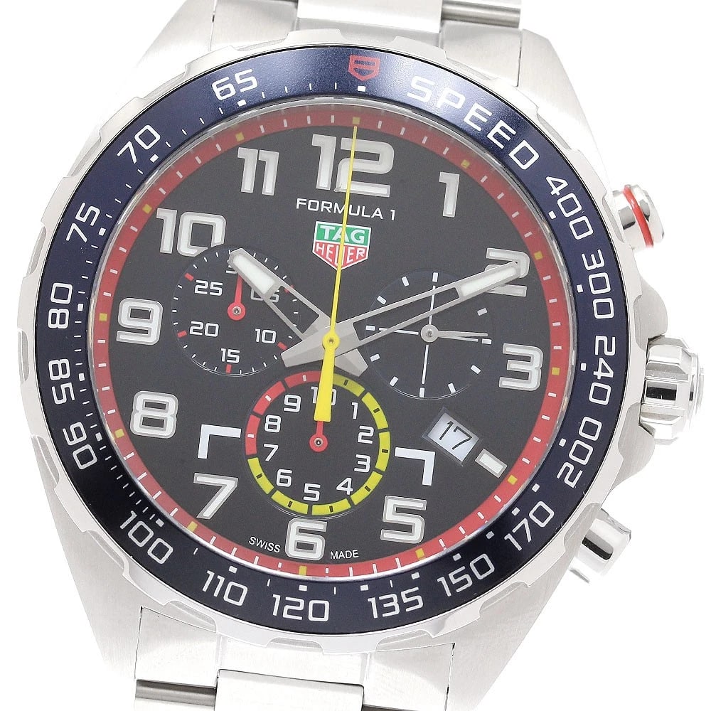 TAG HEUER RED BULL RACING CHRONOGRAPH QUARTZ WATCH: TAG HEUER Red Bull Racing Chronograph Quartz Watch Brand: TAG HEUER Type: Wristwatch Material: Band Material Stainless Steel, Case Material Stainless Steel Color: Band Color Silver, Dial Color Navy, C