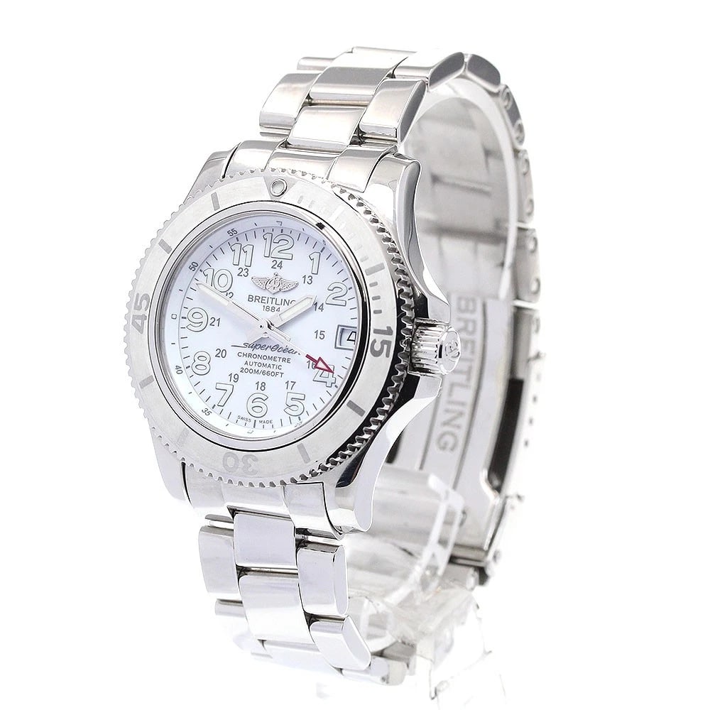 BREITLING SUPER OCEAN DATE WHITE AUTOMATIC WATCH - 2
