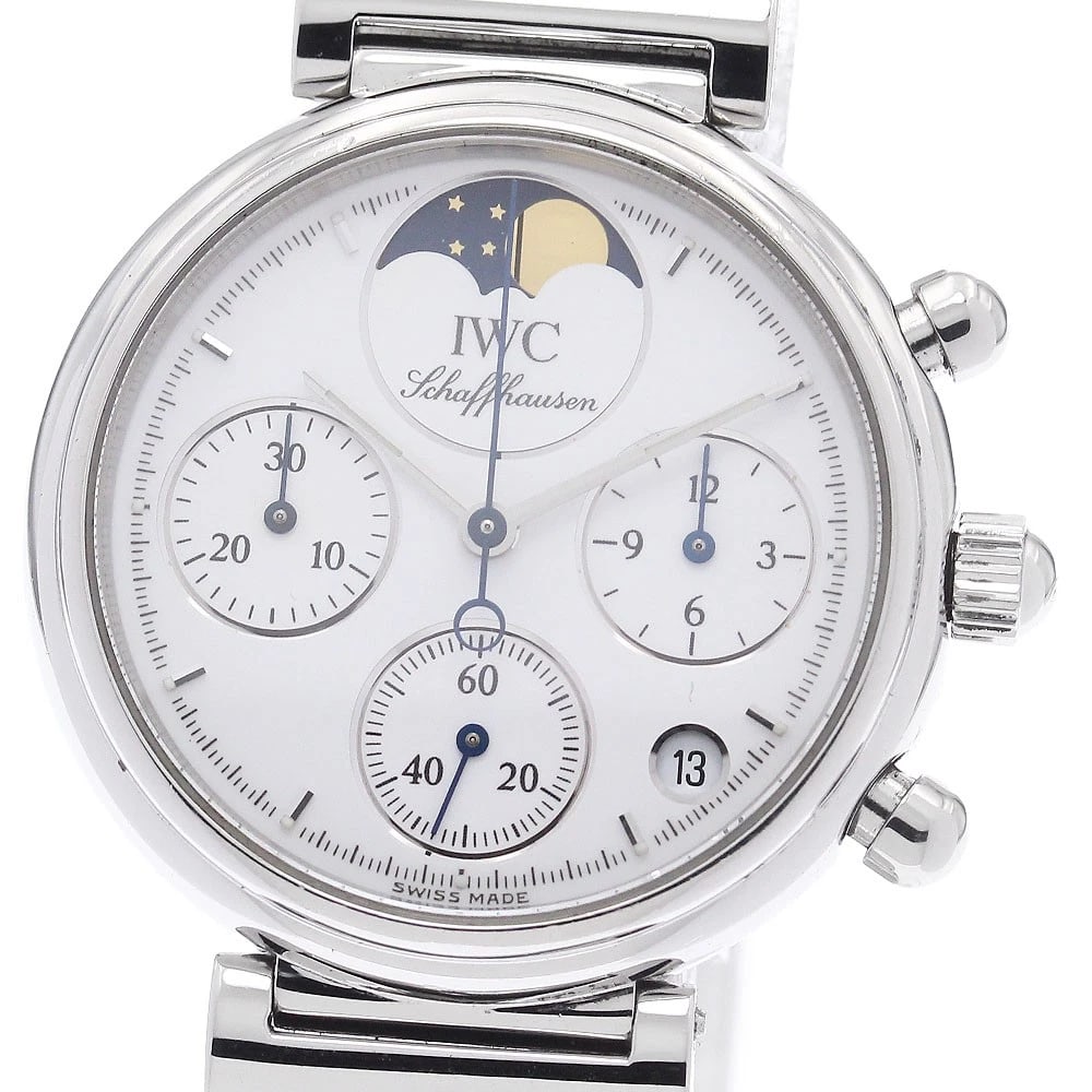 IWC SCHAFFHAUSEN CHRONOGRAPH DATE QUARTZ WATCH: IWC SCHAFFHAUSEN Chronograph Date Quartz Watch Brand: IWC SCHAFFHAUSEN Type: Wristwatch Material: Band Material Stainless Steel, Case Material Stainless Steel Color: Band Color Silver, Dial Color