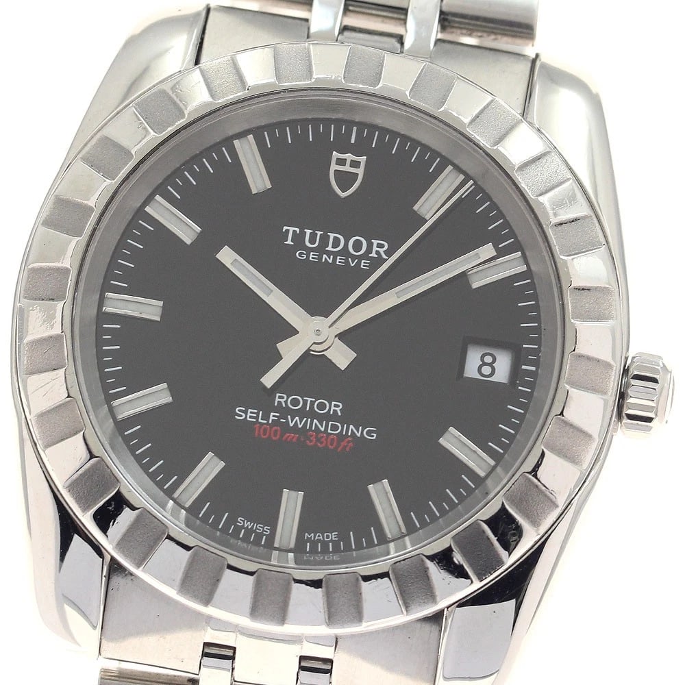TUDOR CLASSIC DATE BLACK AUTOMATIC WATCH: TUDOR Classic Date Black Automatic Watch Brand: TUDOR Type: Wristwatch Material: Band Material Stainless Steel, Case Material Stainless Steel Color: Band Color Silver, Dial Color black, Case Color Sil