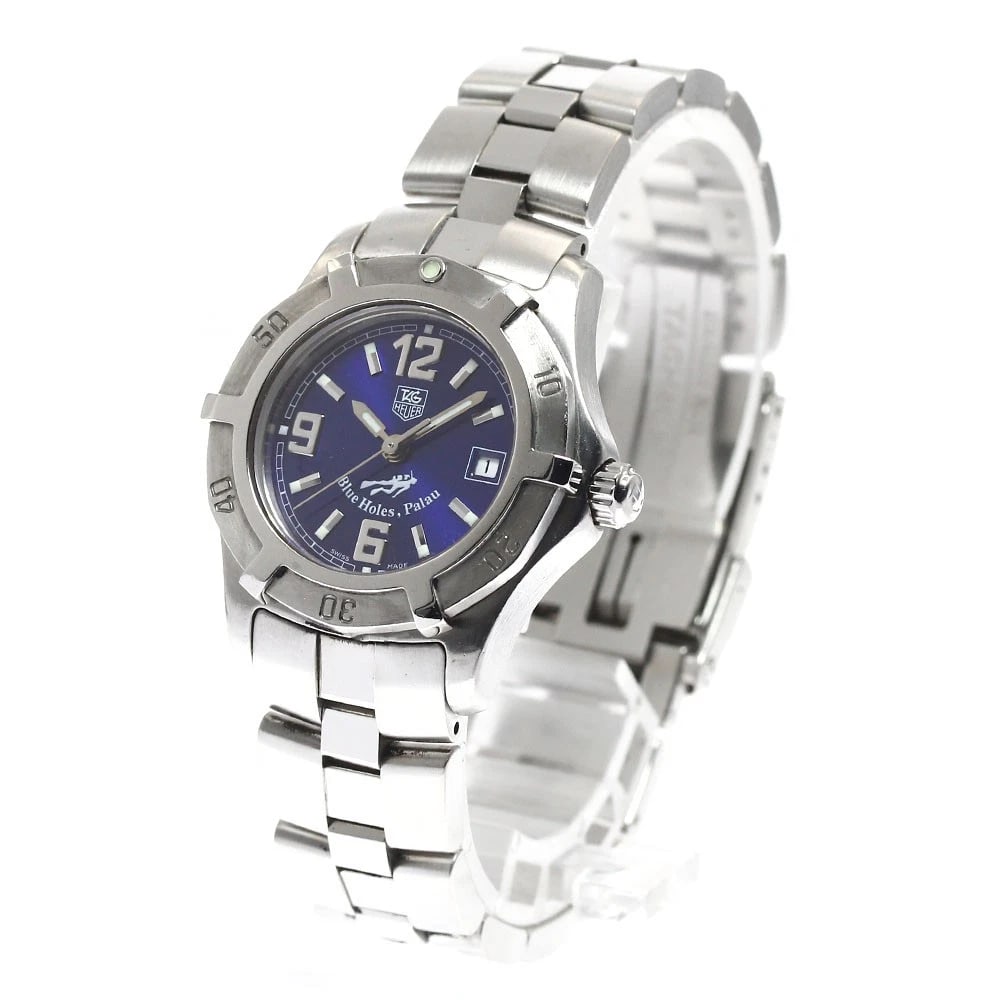 TAG HEUER BLUE QUARTZ WATCH: TAG HEUER blue Quartz Watch Brand: TAG HEUER Type: Wristwatch Material: Band Material Stainless Steel, Case Material Stainless Steel Color: Band Color Silver, Dial Color blue, Case Color Silver Size: