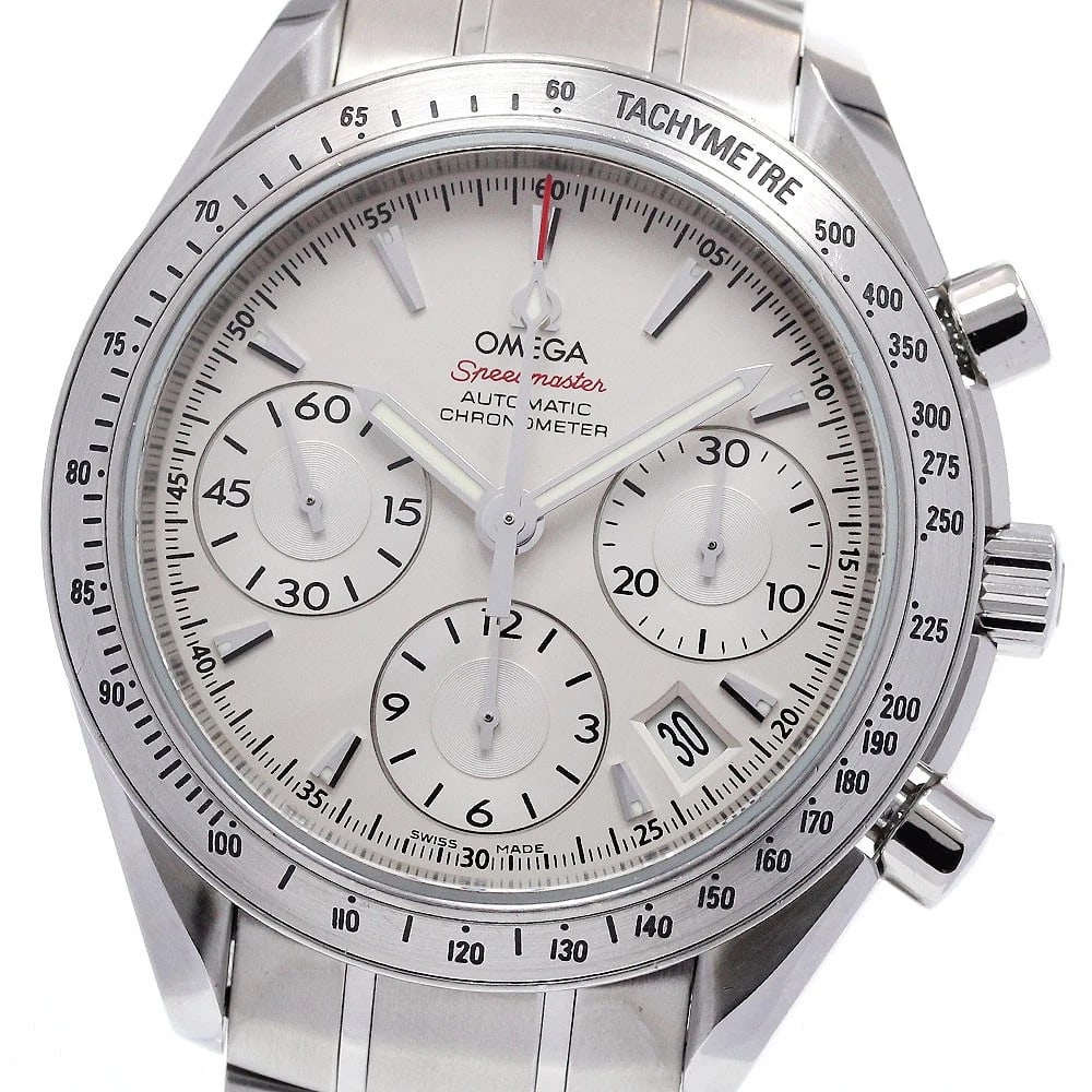 OMEGA SPEEDMASTER DATE SILVER AUTOMATIC WATCH: OMEGA Speedmaster Date Silver Automatic Watch Brand: OMEGA Type: Wristwatch Material: Band Material Stainless Steel, Case Material Stainless Steel Color: Band Color Silver, Dial Color Silver, Case