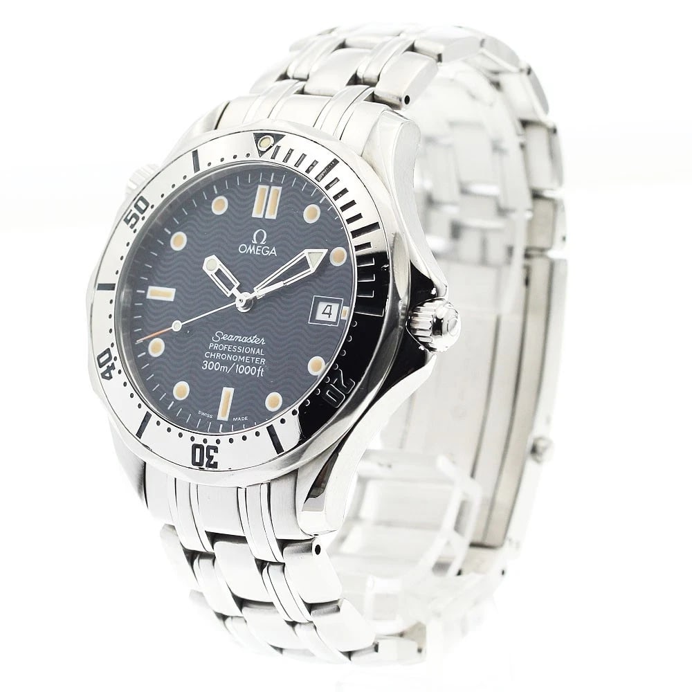 OMEGA SEAMASTER DATE NAVY AUTOMATIC WATCH - 2
