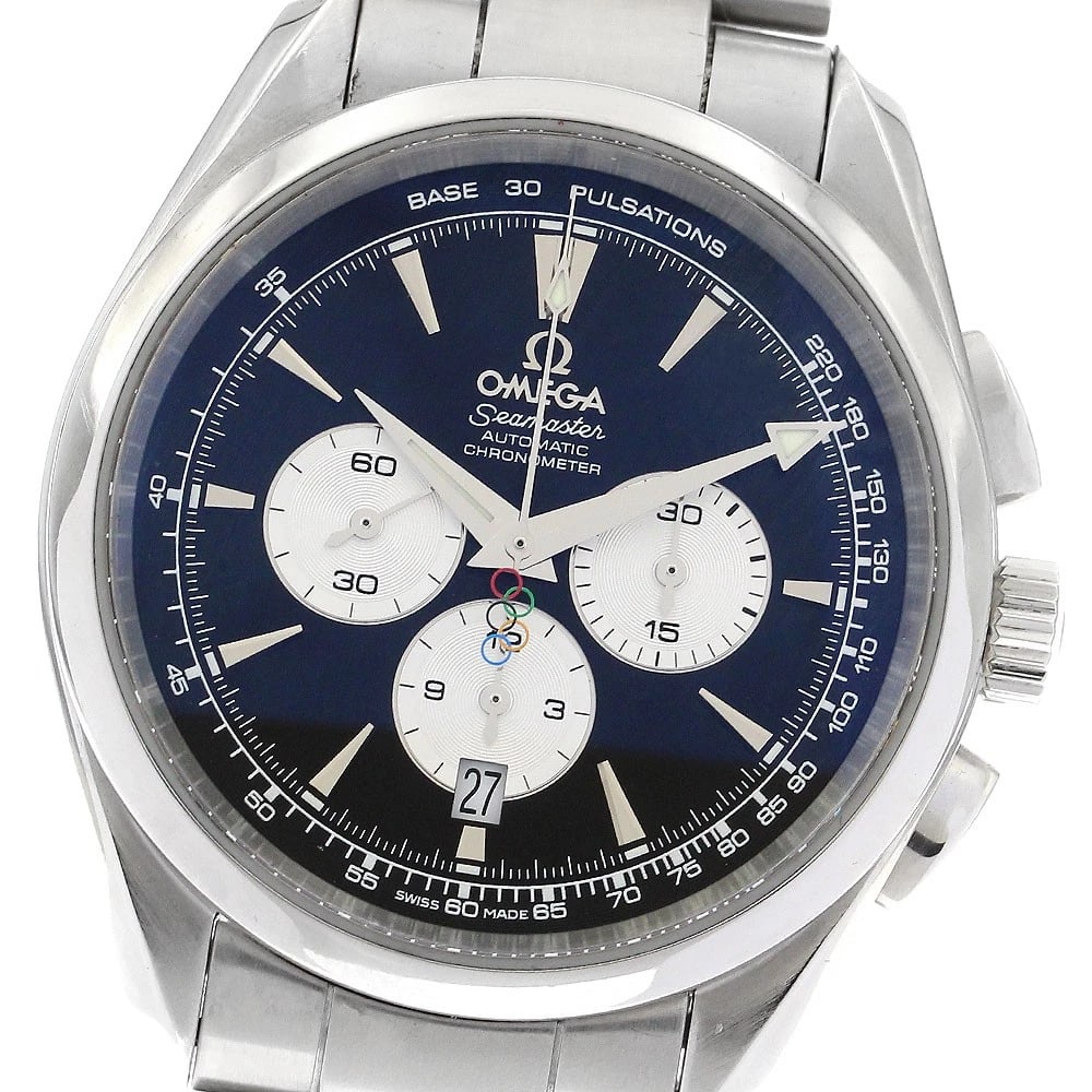 OMEGA SEAMASTER CHRONOGRAPH OLYMPICS AUTOMATIC WATCH: OMEGA Seamaster Chronograph Olympics Automatic Watch Brand: OMEGA Type: Wristwatch Material: Band Material Stainless Steel, Case Material Stainless Steel Color: Band Color Silver, Dial Color Black /
