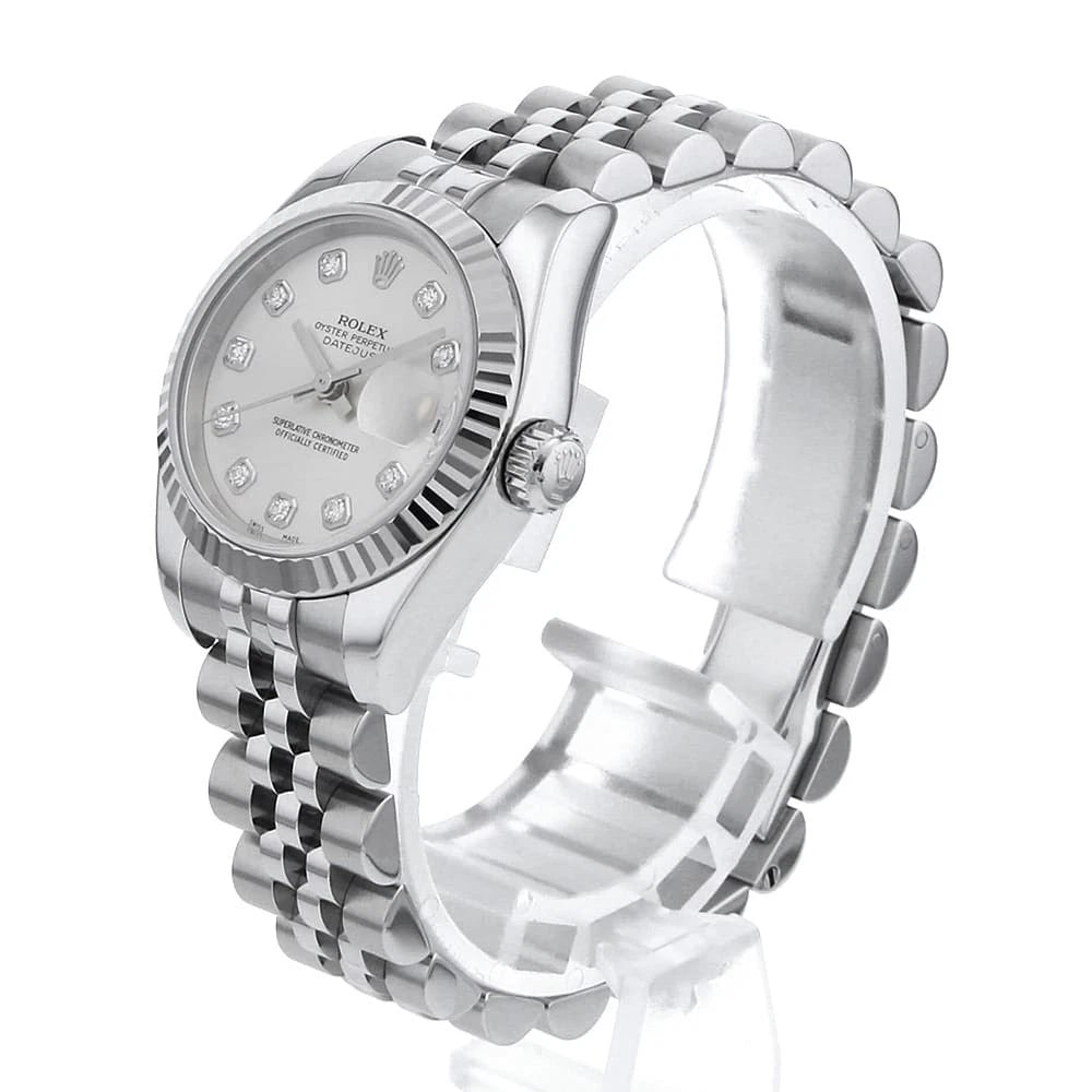 ROLEX DATEJUST DIAMOND SILVER WATCH - 2