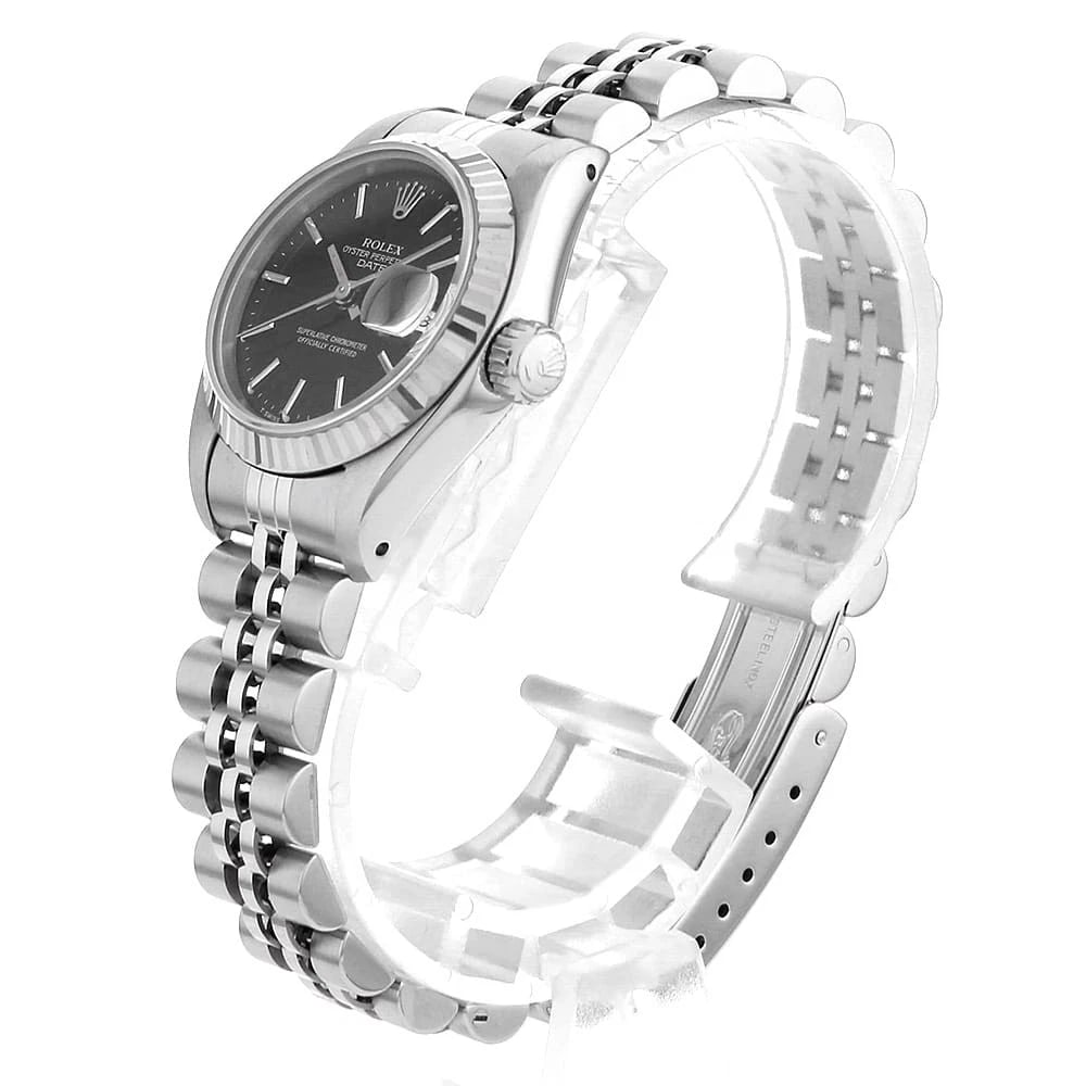 ROLEX DATEJUST BLACK WATCH - 2