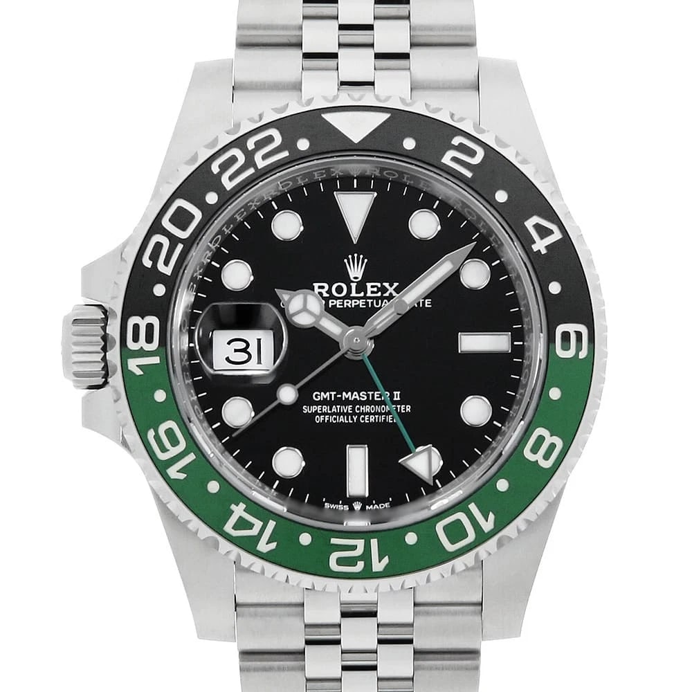 ROLEX GMT MASTER BLACK ROW JUBILEE BRACELET WATCH: ROLEX GMT Master black row jubilee bracelet Watch Brand: ROLEX Type: Wrist watch Material: Band Material Stainless Steel, Case Material Stainless Steel Color: Dial Color Black Size: Case:W40mm