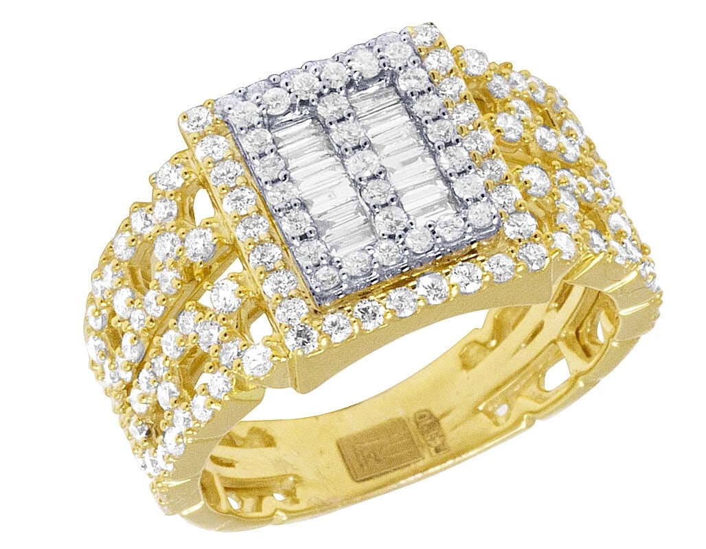 10K YELLOW GOLD BAGUETTE DIAMOND BAR RING: 10K Yellow Gold Baguette Diamond Bar Ring Brand: None Type/Style: Ring Material: 10k Yellow Gold, Main Stone/Creation Natural Color: Yellow Gold Size: 10US Accessories: None Accessories Notice: When