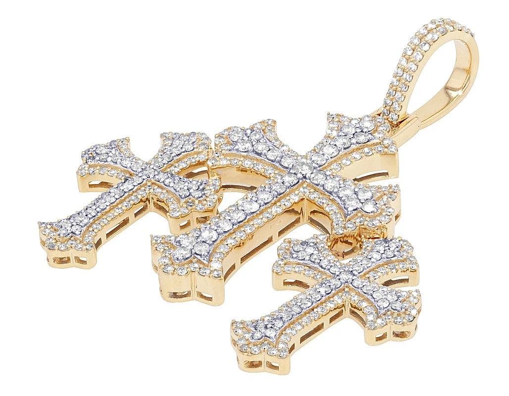 TRI-CROSS DIAMOND PENDANT - 2