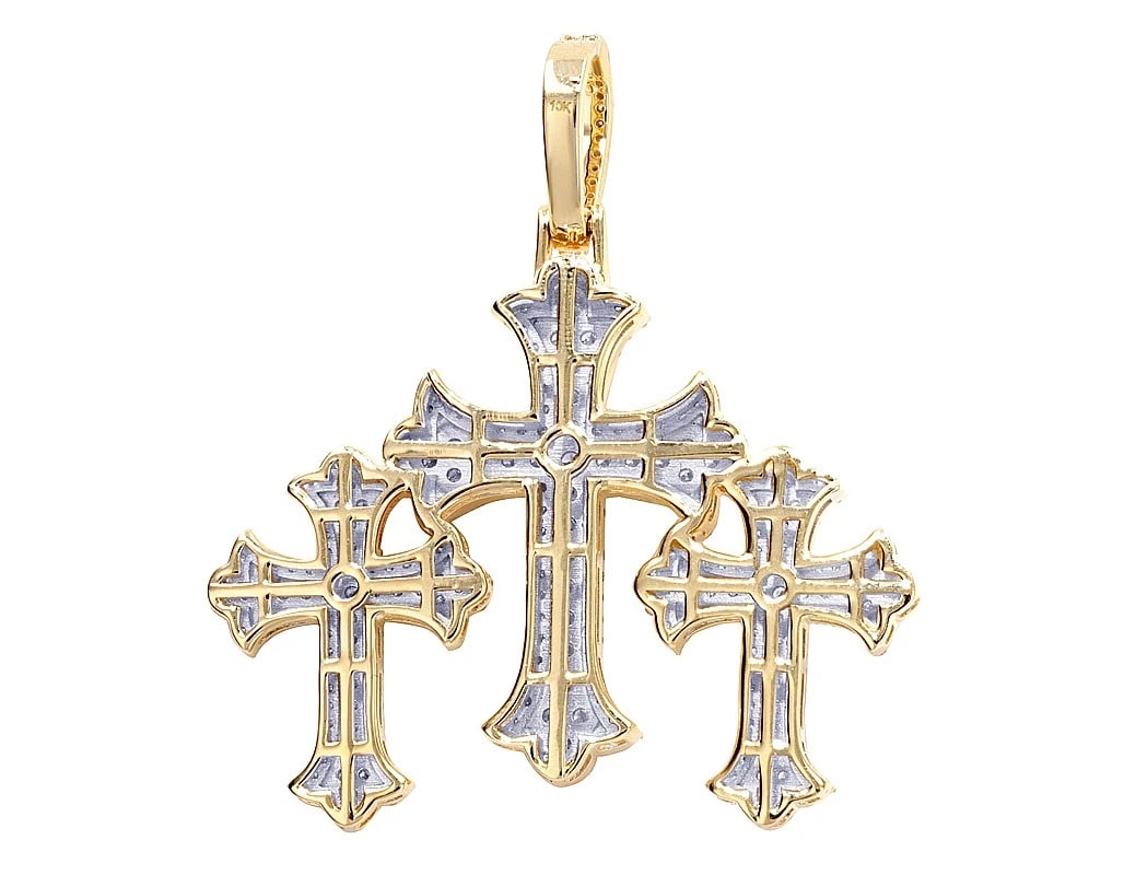 TRI-CROSS DIAMOND PENDANT - 3