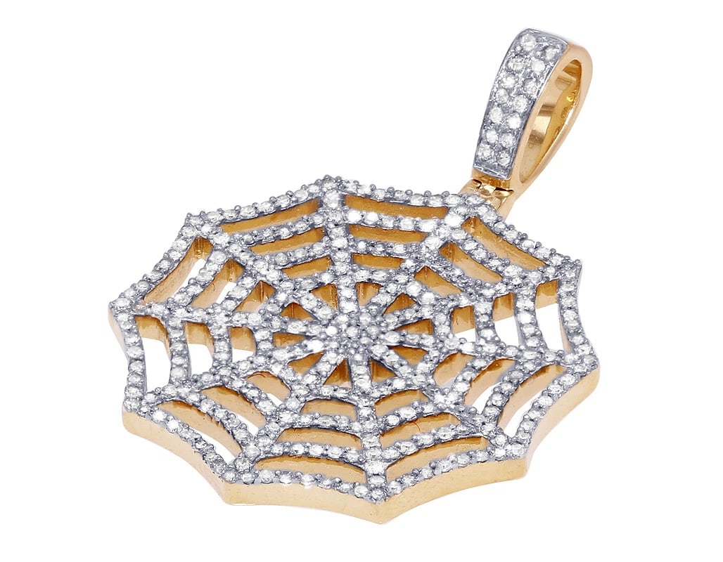 SPIDER WEB DIAMOND PENDANT - 2