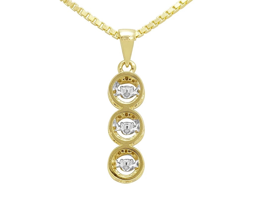 DANCING DIAMOND CLUSTER PENDANT - 3