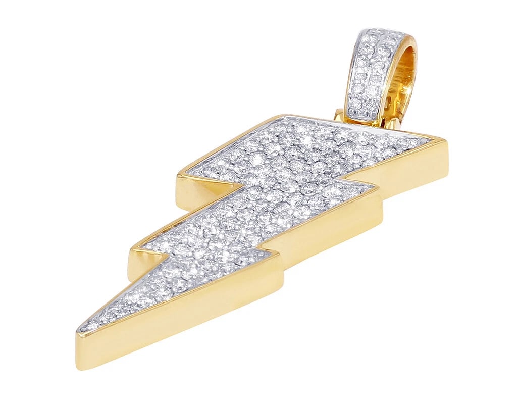 LIGHTNING THUNDERBOLT DIAMOND PENDANT - 2