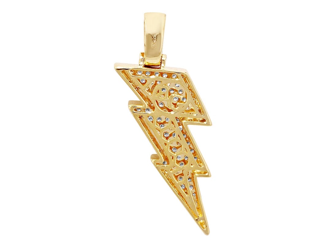 LIGHTNING THUNDERBOLT DIAMOND PENDANT - 3