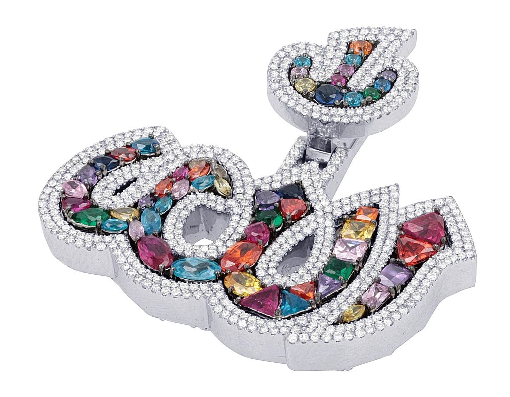 ARABIC ALLAH DIAMOND PENDANT - 2