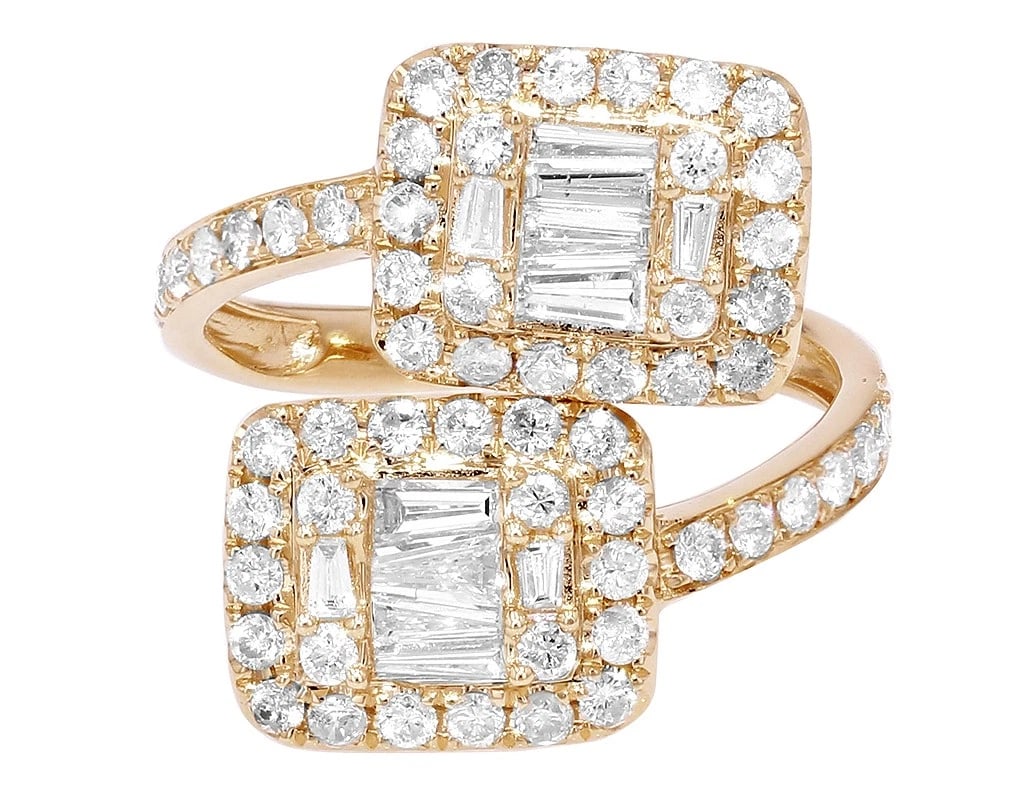 SQUARE BAGUETTE DIAMOND RING - 2