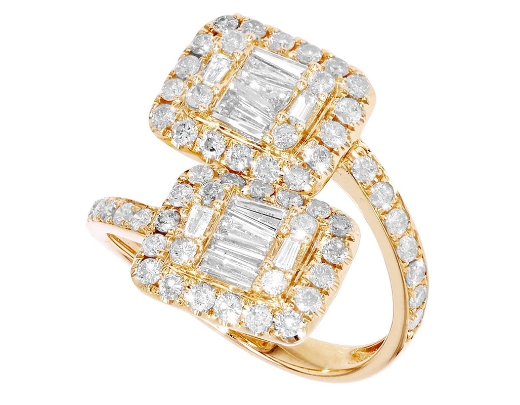 SQUARE BAGUETTE DIAMOND RING - 3