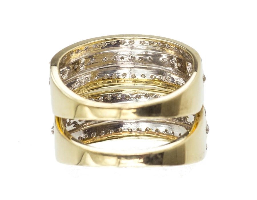 PAVE DIAMOND TRIO RING - 2
