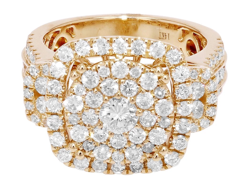 CLUSTER DIAMOND ENGAGEMENT RING - 2
