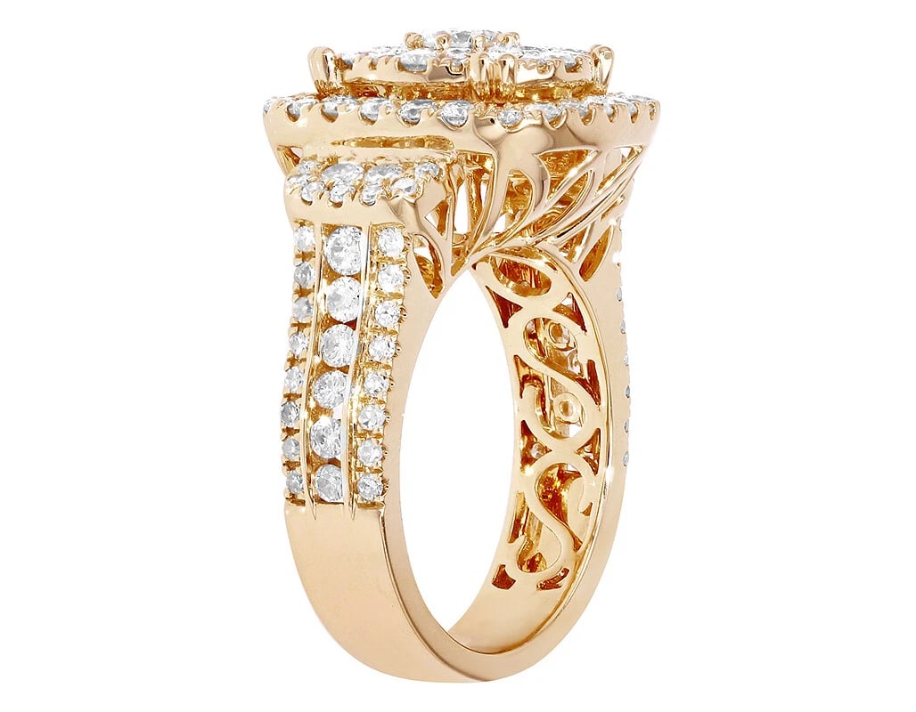 CLUSTER DIAMOND ENGAGEMENT RING - 3