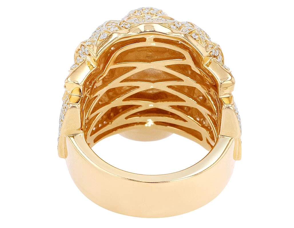 ROARING LEOPARD DIAMOND PINKY RING - 4