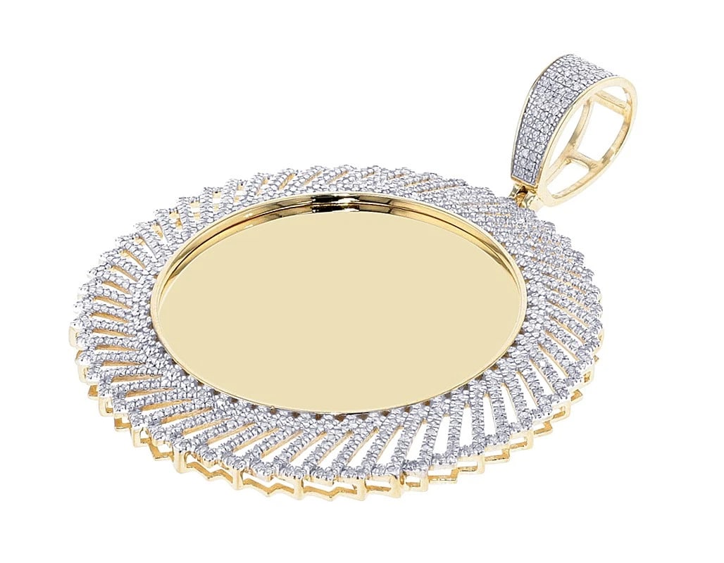 BASKET FRAME DIAMOND ROUND MEMORY PENDANT - 2