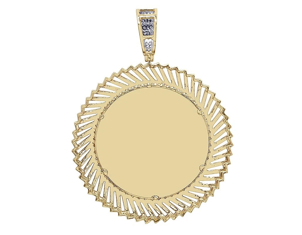 BASKET FRAME DIAMOND ROUND MEMORY PENDANT - 3
