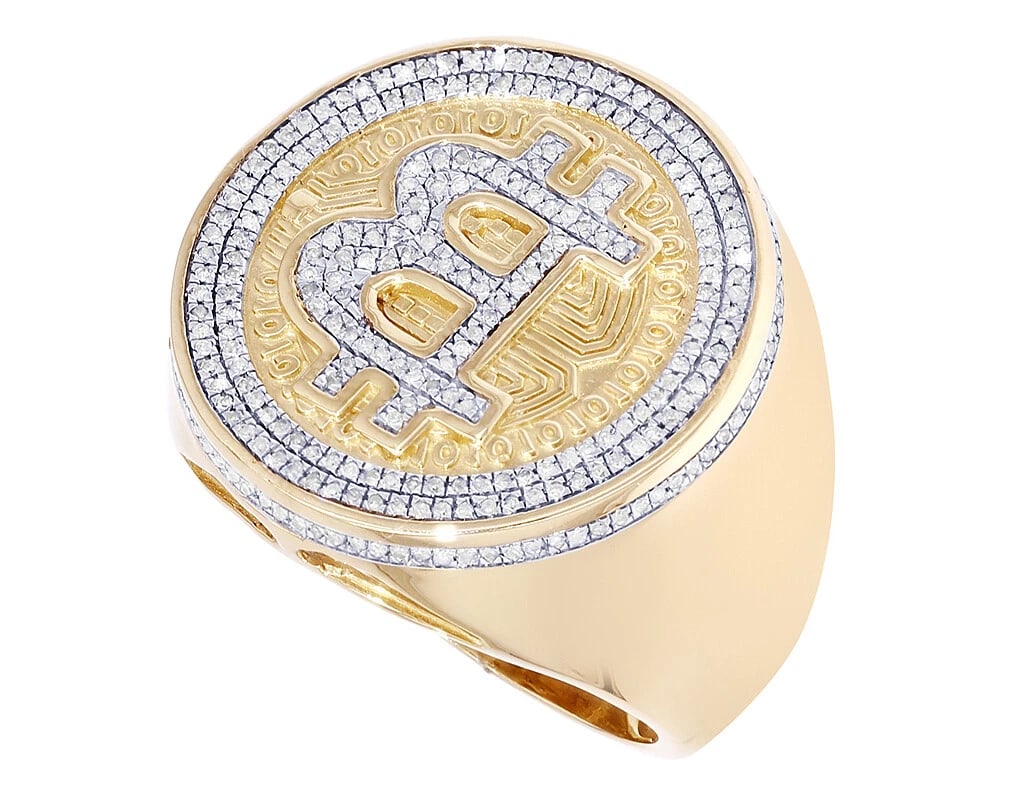 BITCOIN DIAMOND PINKY RING - 2